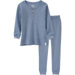 Blaue Topolino Lange Kinderschlafanzüge mit Knopf für Jungen Größe 134 2-teilig 
