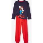 Rote Super Mario Mario Lange Kinderschlafanzüge aus Baumwolle für Jungen Größe 152 