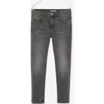 Graue Vertbaudet Slim Jeans für Kinder mit Reißverschluss aus Baumwolle für Jungen Größe 158 