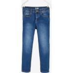 Dunkelblaue Vertbaudet Slim Jeans für Kinder mit Reißverschluss aus Baumwolle für Jungen Größe 158 