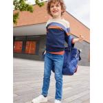 Dunkelblaue Vertbaudet Bio Slim Jeans für Kinder mit Reißverschluss aus Baumwolle für Jungen Größe 116 