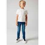Dunkelblaue Slim Jeans für Kinder mit Reißverschluss aus Baumwolle Größe 116 