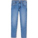 Dunkelblaue Vertbaudet Bio Slim Jeans für Kinder mit Reißverschluss aus Baumwolle für Jungen Größe 116 