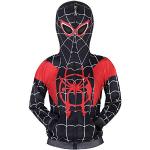 Schwarze Spiderman Kinderhoodies & Kapuzenpullover für Kinder mit Reißverschluss für Jungen Größe 140 