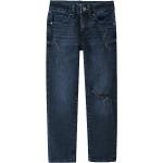Dunkelblaue Yigga Straight Leg Jeans für Kinder mit Reißverschluss aus Denim für Jungen Größe 128 
