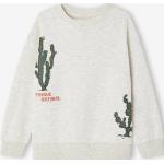 Beige Kindersweatshirts mit Kaktus-Motiv aus Baumwolle für Jungen Größe 158 
