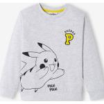 Graue Bestickte Pokemon Kindersweatshirts aus Frottee für Jungen Größe 116 