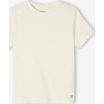 Weiße Bestickte Kurzärmelige Bio Kinder T-Shirts aus Baumwolle für Jungen Größe 158 
