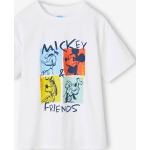 Weiße Gesteppte Kurzärmelige Entenhausen Goofy Printed Shirts für Kinder & Druck-Shirts für Kinder mit Maus-Motiv aus Baumwolle für Jungen Größe 98 
