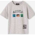 Graue Kurzärmelige Minecraft Printed Shirts für Kinder & Druck-Shirts für Kinder aus Baumwolle für Jungen Größe 152 