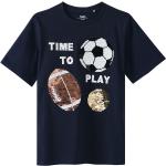 Dunkelblaue Yigga Bio Nachhaltige Kinder T-Shirts für Jungen Größe 146 