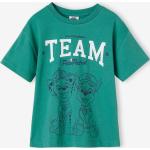 Mintgrüne Motiv Kurzärmelige PAW Patrol Kinder T-Shirts aus Baumwolle für Jungen Größe 110 