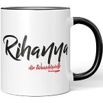 JUNIWORDS Tasse, Rihanna, die Wundervolle, Schwarz (5287885)
