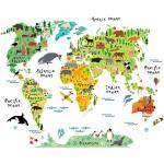 Reduzierte Asiatische Wandtattoos Weltkarte mit Weltkartenmotiv 