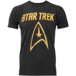 Schwarze Kurzärmelige Star Trek T-Shirts für Herren Größe M 