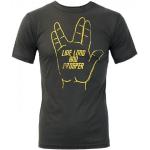 Schwarze Kurzärmelige Star Trek Live long and prosper T-Shirts für Herren Größe XS 