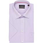 Violette Kurzärmelige Jupiter Kentkragen Hemden mit Kent-Kragen aus Baumwolle für Herren 