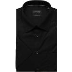 Reduzierte Schwarze Kurzärmelige Jupiter Kentkragen Hemden mit Kent-Kragen aus Popeline für Herren Größe 7 XL 