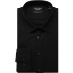 Reduzierte Schwarze Unifarbene Langärmelige Jupiter Kentkragen Hemden mit Kent-Kragen aus Baumwolle für Herren Größe 6 XL 