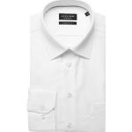 Weiße Unifarbene Langärmelige Jupiter Kentkragen Hemden mit Kent-Kragen aus Baumwolle für Herren Größe 7 XL 
