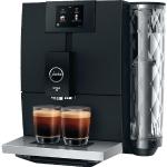 Schwarze JURA Kaffeevollautomaten aus Chrom mit Milchaufschäumer 