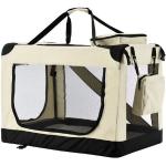 Juskys Tiertransporttasche »Lassie«, Hundetasche mit Decke, Tasche & Griffen – Stoff Transportbox für Hunde, beige, Beige