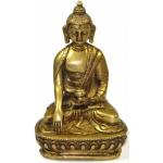 Asiatische 14 cm JustBe Nachhaltige Buddha Figuren poliert aus Messing 