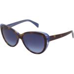 Just Cavalli Damen Sonnenbrille JC675S 58mm - Havana Braun Blau, Blau Verlaufend
