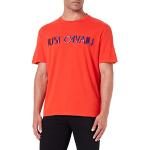 Rote Kurzärmelige Just Cavalli T-Shirts für Herren Größe L 