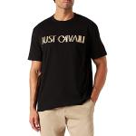 Schwarze Kurzärmelige Just Cavalli T-Shirts für Herren Größe XS 