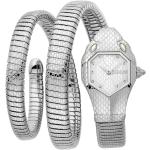 Silberne Just Cavalli Damenarmbanduhren aus Edelstahl 
