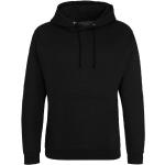 Schwarze Just Hoods Herrensweatshirts mit Reißverschluss aus Baumwolle mit Kapuze Größe XXL 