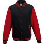 Schwarze Sportliche Just Hoods College-Jacken für Herren Größe XS 