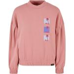 Pinke Langärmelige Just Rhyse Rundhals-Ausschnitt Sweatshirts mit Meer-Motiv aus Baumwolle Einheitsgröße 