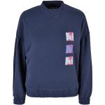 Blaue Langärmelige Just Rhyse Rundhals-Ausschnitt Sweatshirts aus Baumwolle Einheitsgröße 