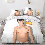 Justin Bieber Bettwäsche Sets & Bettwäsche Garnituren mit Reißverschluss aus Polyester maschinenwaschbar 200x200 3-teilig für den für den Frühling 