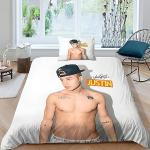 Justin Bieber Bettwäsche Sets & Bettwäsche Garnituren mit Reißverschluss aus Polyester maschinenwaschbar 135x200 2-teilig für den für den Frühling 