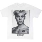 Weiße Kurzärmelige Justin Bieber T-Shirts für Damen Größe XL 