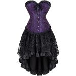 Violette Gothic Corsagenkleider aus Tüll für Damen Größe M 