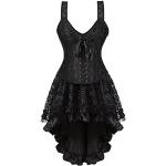 Schwarze Burlesque Corsagenkleider aus Polyester für Damen Größe 4 XL 