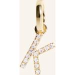 Goldene Charms glänzend aus Gold 14 Karat mit Diamant für Damen 