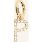 Goldene Charms glänzend aus Gold 14 Karat mit Diamant für Damen 