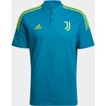 Reduzierte Cyanblaue adidas Condivo Juventus Turin Herrenpoloshirts & Herrenpolohemden Größe M 