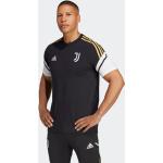 Schwarze adidas Condivo Juventus Turin T-Shirts aus Jersey für Damen Größe S 