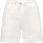 Reduzierte Weiße Unifarbene Juvia Damenshorts aus Leinen Größe XS für den für den Sommer 