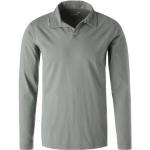JUVIA Herren Polo Shirt, Baumwoll-Jersey, graugrün