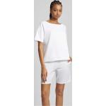 Weiße Juvia T-Shirts aus Baumwollmischung für Damen Größe L 