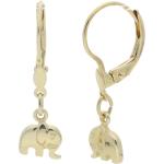 Paar kleine Elefanten Ohrstecker silber gold Ohrringe Afrika geometrisch design