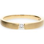 Goldene JuwelmaLux Goldringe matt aus Gold 14 Karat mit Diamant Größe 50 