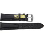 JuwelmaLux Uhrenband echt Alligator Leder schwarz JL38-10-0228 22 mm